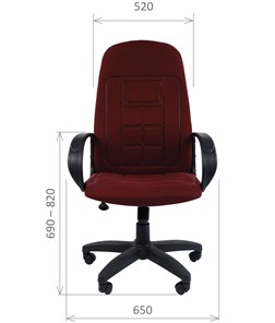 Кресло компьютерное CHAIRMAN 727 ткань ст., цвет бордо в Хабаровске - предосмотр 1