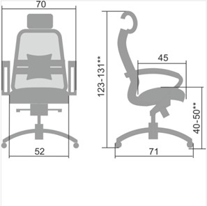 Кресло компьютерное Samurai S-2.04, серый в Хабаровске - предосмотр 4