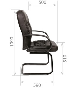 Кресло офисное CHAIRMAN 416V экокожа черная в Хабаровске - предосмотр 2