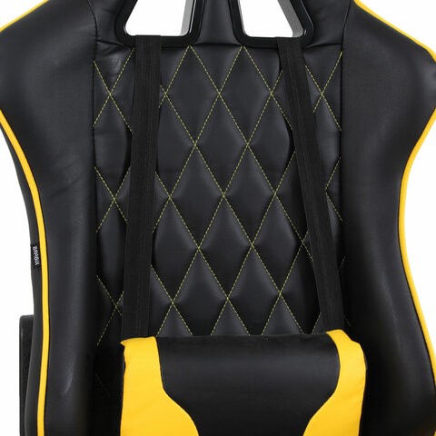Офисное кресло Brabix GT Master GM-110 (две подушки, экокожа, черное/желтое) 531927 в Хабаровске - изображение 6