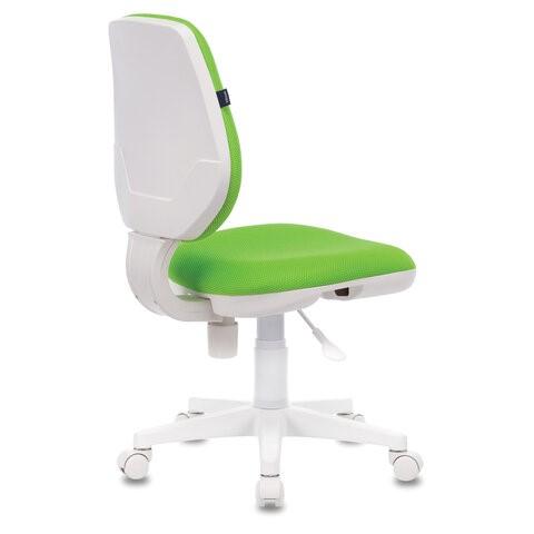 Компьютерное кресло Brabix Fancy MG-201W (без подлокотников, пластик белый, салатовое) 532414 в Хабаровске - изображение 3