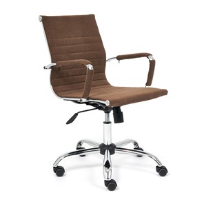 Кресло компьютерное URBAN-LOW флок, коричневый, арт.14446 в Комсомольске-на-Амуре