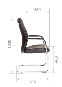 Кресло офисное CHAIRMAN Vista V Экокожа премиум коричневая (vista) в Хабаровске - предосмотр 2