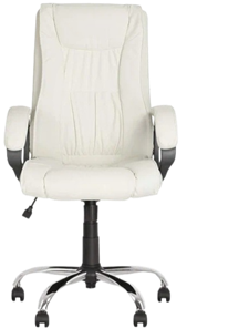 Кресло для офиса ELLY (CHR68) экокожа ECO-50, белая в Хабаровске
