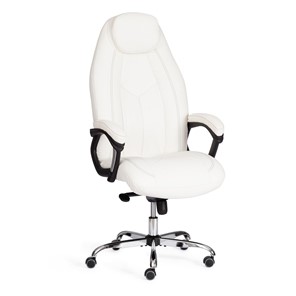 Кресло компьютерное BOSS Lux, кож/зам, белый, арт.21152 в Хабаровске