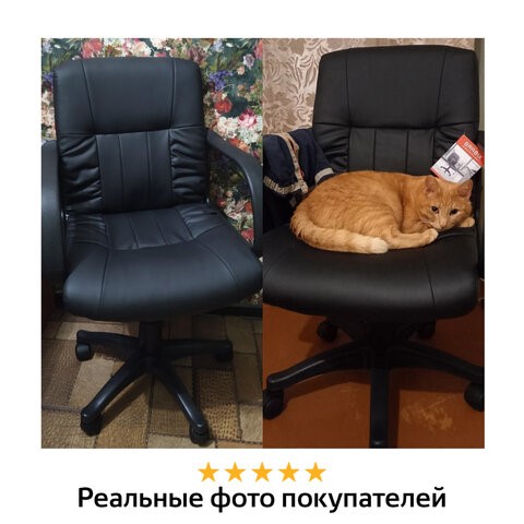Офисное кресло BRABIX "Hit MG-300", с подлокотниками, экокожа, черное, 530864 в Хабаровске - изображение 11