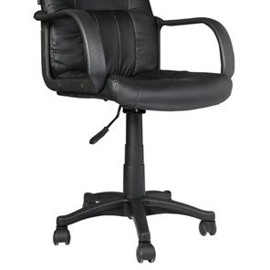 Офисное кресло BRABIX "Hit MG-300", с подлокотниками, экокожа, черное, 530864 в Хабаровске - предосмотр 4