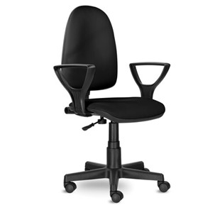 Офисное кресло Brabix Prestige Ergo MG-311 (регулируемая эргономичная спинка, кожзам, черное) 531877 в Комсомольске-на-Амуре