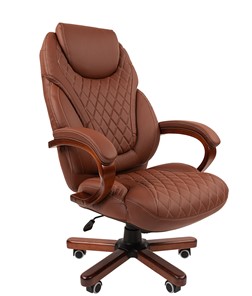 Кресло офисное CHAIRMAN 406, коричневый в Комсомольске-на-Амуре