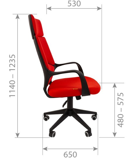 Офисное кресло CHAIRMAN 525, серое в Хабаровске - изображение 2