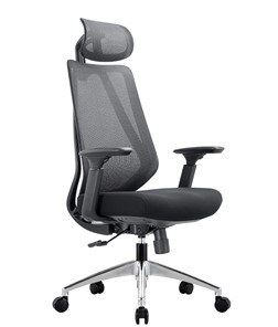 Офисное кресло CHAIRMAN 580 Сетчатый акрил серый / Полиэстер черный в Комсомольске-на-Амуре