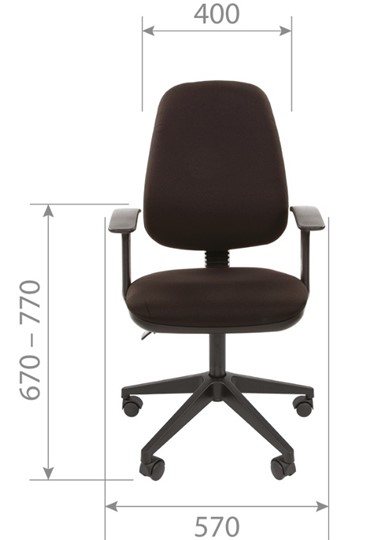 Кресло компьютерное CHAIRMAN 661 Ткань стандарт 15-21 черная в Комсомольске-на-Амуре - изображение 3