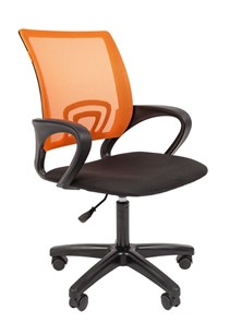 Кресло компьютерное CHAIRMAN 696 black LT, оранжевый в Комсомольске-на-Амуре