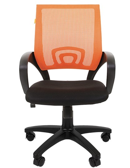 Офисное кресло CHAIRMAN 696 black Сетчатый акрил DW66 оранжевый в Хабаровске - изображение 4