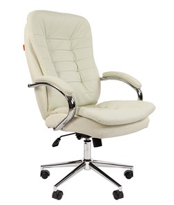 Компьютерное кресло CHAIRMAN 795 кожа, цвет белый в Хабаровске