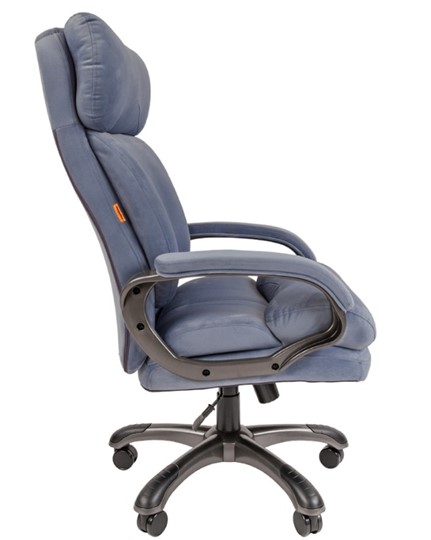 Кресло компьютерное CHAIRMAN HOME 505, велюр голубое в Хабаровске - изображение 4