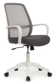 Кресло компьютерное Design W-207, Белый пластик/серая сетка в Хабаровске