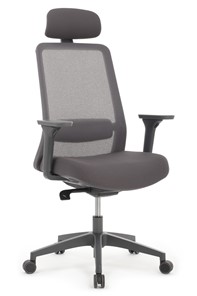Офисное кресло Design WORK W-218C, Серый пластик/Серая сетка в Хабаровске