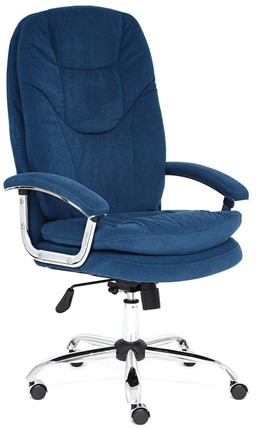 Офисное кресло SOFTY LUX флок, синий, арт.13592 в Хабаровске - изображение