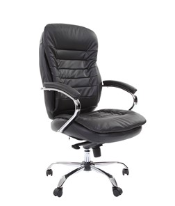 Офисное кресло CHAIRMAN 795 кожа, цвет черный в Хабаровске