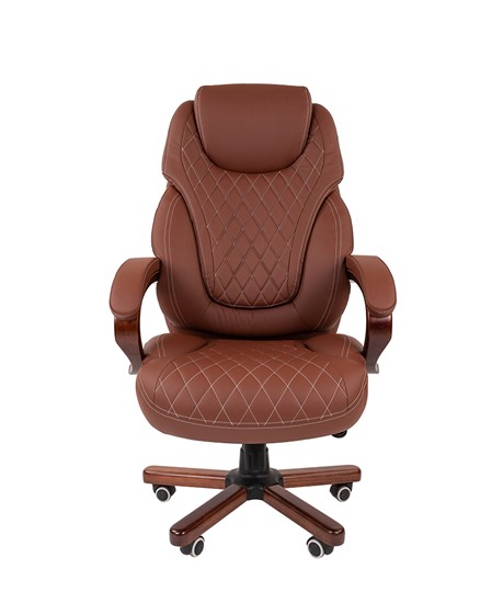 Кресло офисное CHAIRMAN 406, коричневый в Хабаровске - изображение 2