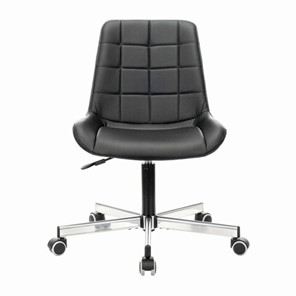 Кресло офисное Brabix Deco MG-316 (без подлокотников, пятилучие серебристое, экокожа, черное) 532080 в Хабаровске