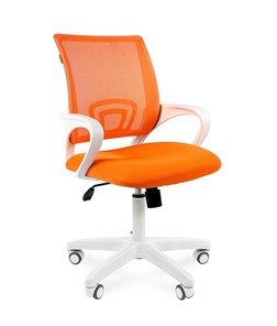 Офисное кресло CHAIRMAN 696 white, ткань, цвет оранжевый в Хабаровске