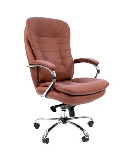 Кресло компьютерное CHAIRMAN 795 экокожа, цвет коричневый в Комсомольске-на-Амуре
