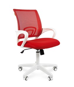 Кресло CHAIRMAN 696 white, ткань, цвет красный в Хабаровске
