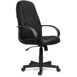 Офисное кресло BRABIX "City EX-512", кожзаменитель черный, ткань черная, TW, 531407 в Хабаровске