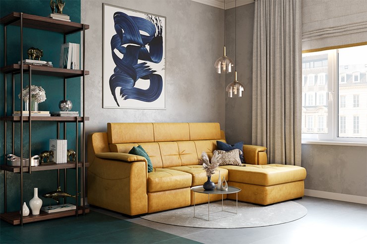 Угловой диван Бруклин с оттоманкой в Хабаровске - изображение 8