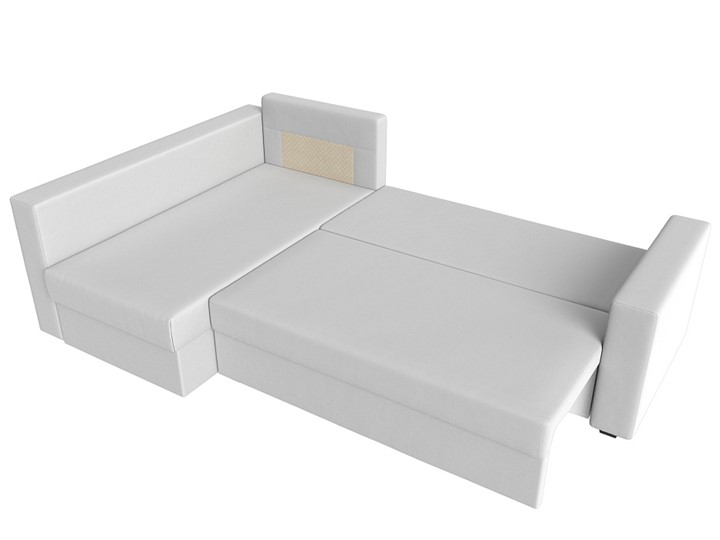 Угловой раскладной диван Мансберг, Белый (Экокожа) в Хабаровске - изображение 2