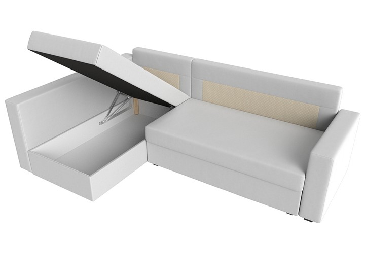 Угловой раскладной диван Мансберг, Белый (Экокожа) в Хабаровске - изображение 3