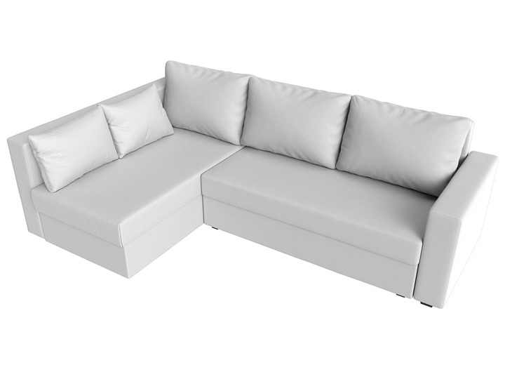 Угловой раскладной диван Мансберг, Белый (Экокожа) в Хабаровске - изображение 6