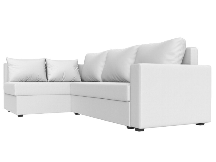 Угловой раскладной диван Мансберг, Белый (Экокожа) в Хабаровске - изображение 7