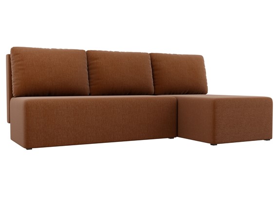 Угловой диван Поло, Коричневый (рогожка) в Хабаровске - изображение