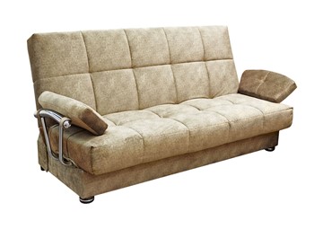 Прямой диван Милана 6 БД с хром. подлокотниками, Боннель в Комсомольске-на-Амуре