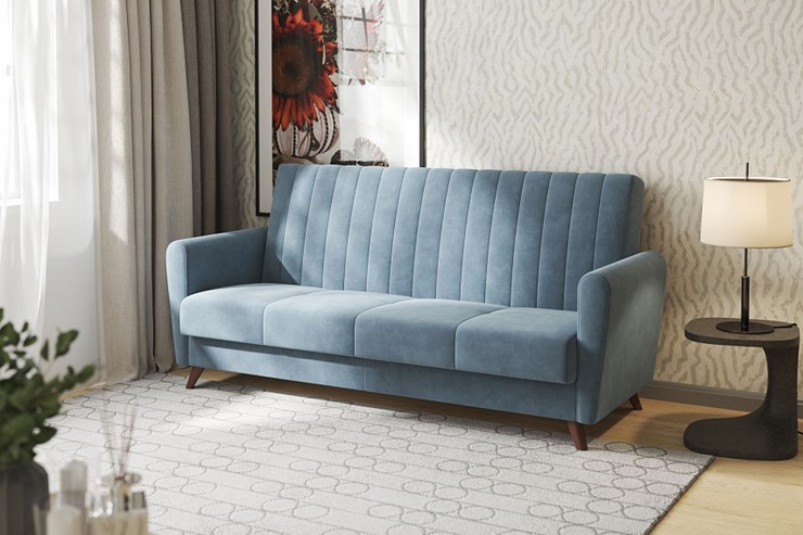 Прямой диван Монако, Оникс 17 в Хабаровске - изображение 1
