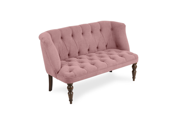 Прямой диван Бриджит розовый ножки коричневые в Комсомольске-на-Амуре - предосмотр