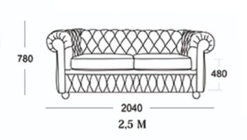 Прямой диван Честер 2,5М (седафлекс) в Хабаровске - предосмотр 16