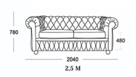 Прямой диван Честер 2,5М (седафлекс) в Хабаровске - изображение 16