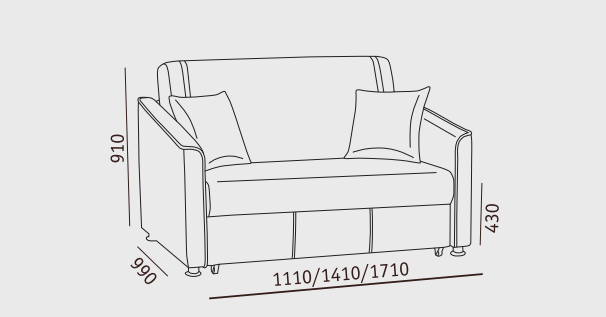 Прямой диван Милан 3 (150) в Комсомольске-на-Амуре - изображение 2
