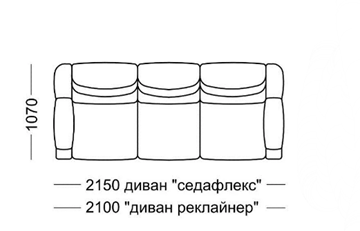 Прямой диван Мишель Элита 50 М, седафлекс в Комсомольске-на-Амуре - предосмотр 7