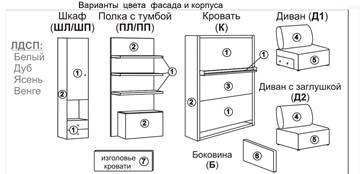 Диван Кровать-трансформер, Smart (ПЛ+КД 1600+ШП), шкаф и полка, левый подлокотник в Комсомольске-на-Амуре - предосмотр 2