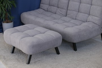 Комплект мебели Абри цвет серый диван + пуф опора металл в Хабаровске