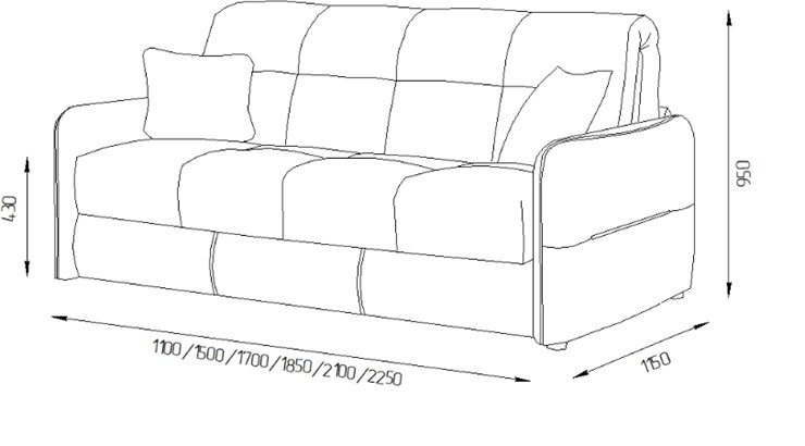 Прямой диван Токио 2 130 (НПБ) в Хабаровске - изображение 7
