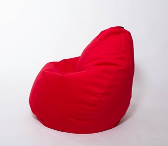Кресло-мешок Груша большое, велюр однотон, красное в Хабаровске - предосмотр 1