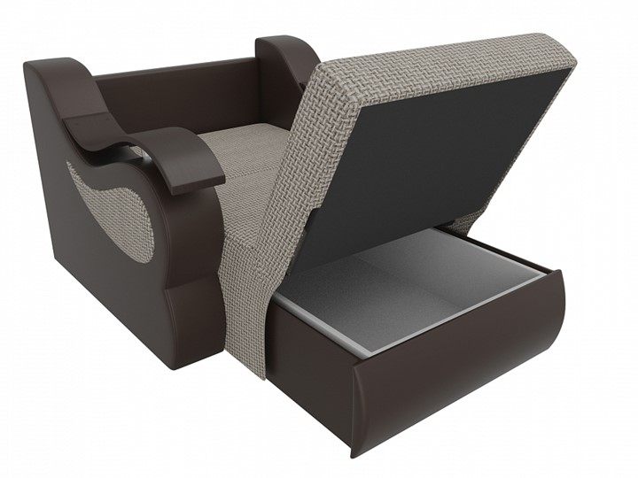 Кресло-кровать Меркурий (60), Корфу 02 (рогожка)/черный (экокожа) в Хабаровске - изображение 2