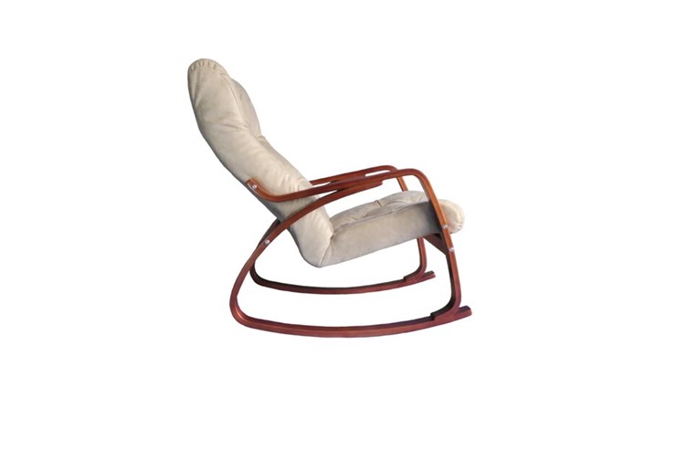 Кресло-качалка Гранд, замша крем в Хабаровске - изображение 1