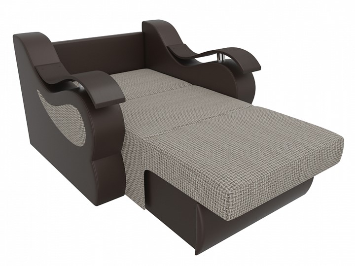 Кресло-кровать Меркурий (60), Корфу 02 (рогожка)/черный (экокожа) в Хабаровске - изображение 1
